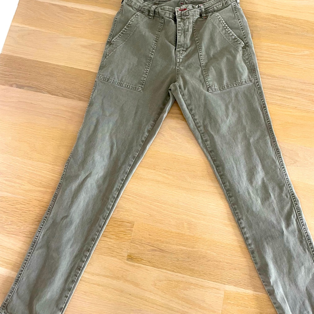 Mens designer slim cargos Italian perfect